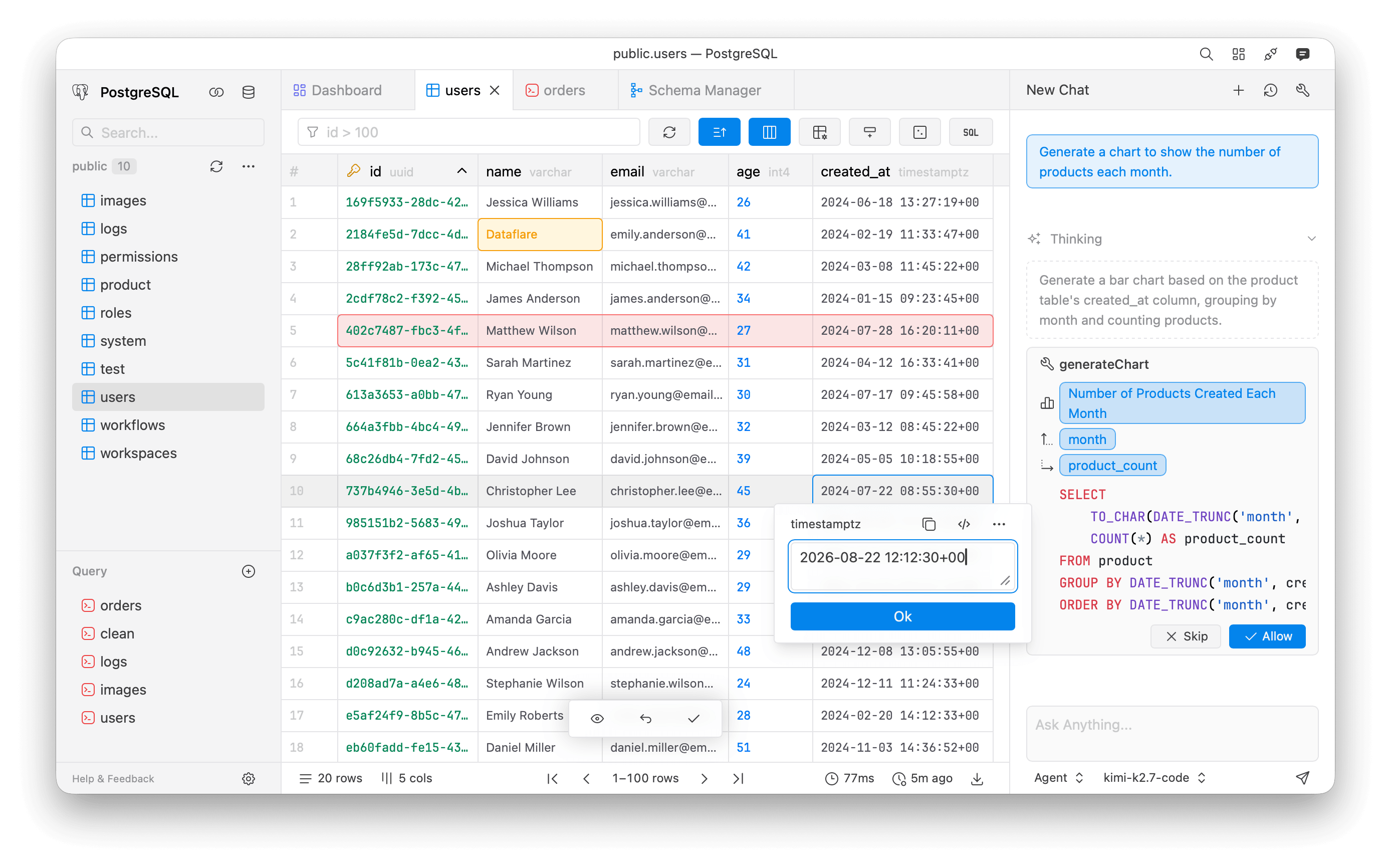 Dataflare App preview